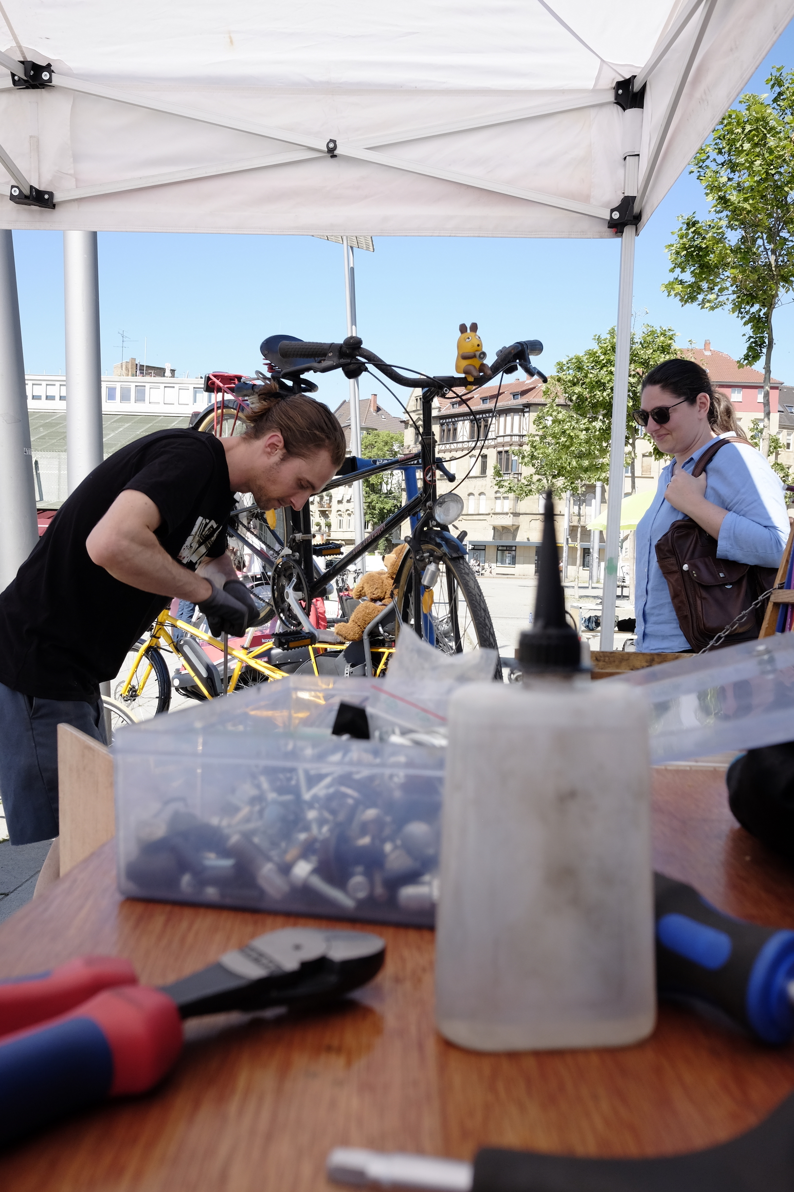 Nico von Basement Bikes im Einsatz